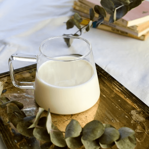buttermilk glass white drink rustic
