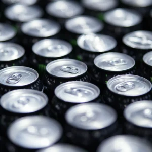 energy drink cans overhead