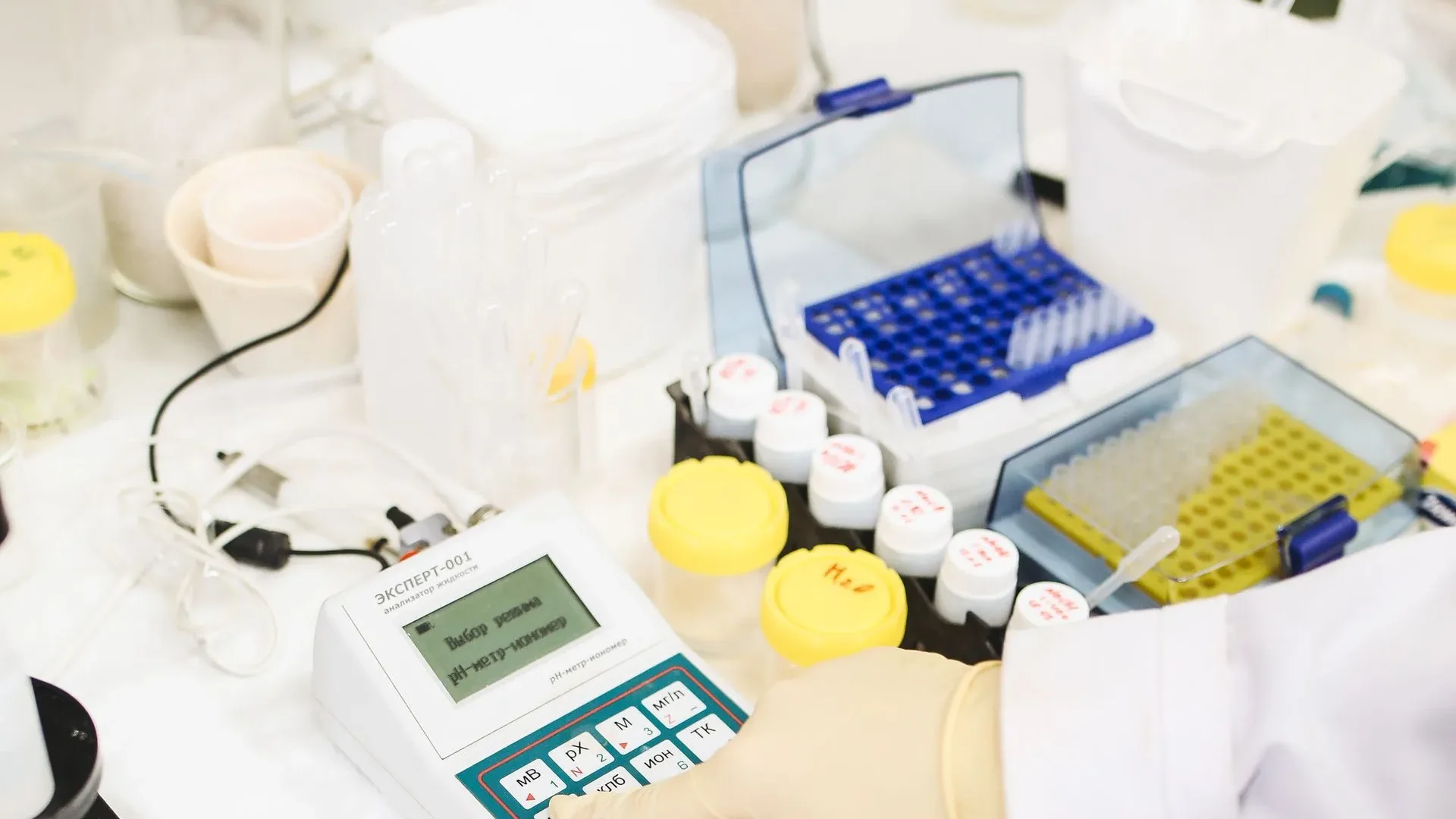 Simple visual guide of the five steps of the Tiny Health gut test: order, collect, mail, lab analysis, and receive results, showing the user-friendly process.