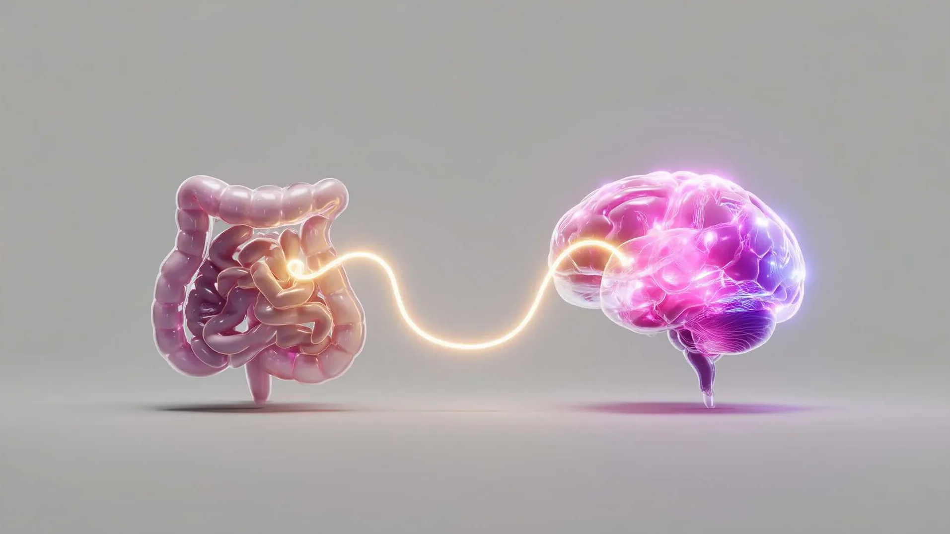 Artistic representation of the gut-brain connection with yogurt and a calm brain, showing the mental health yogurt benefits for gut health via neurotransmitter production.