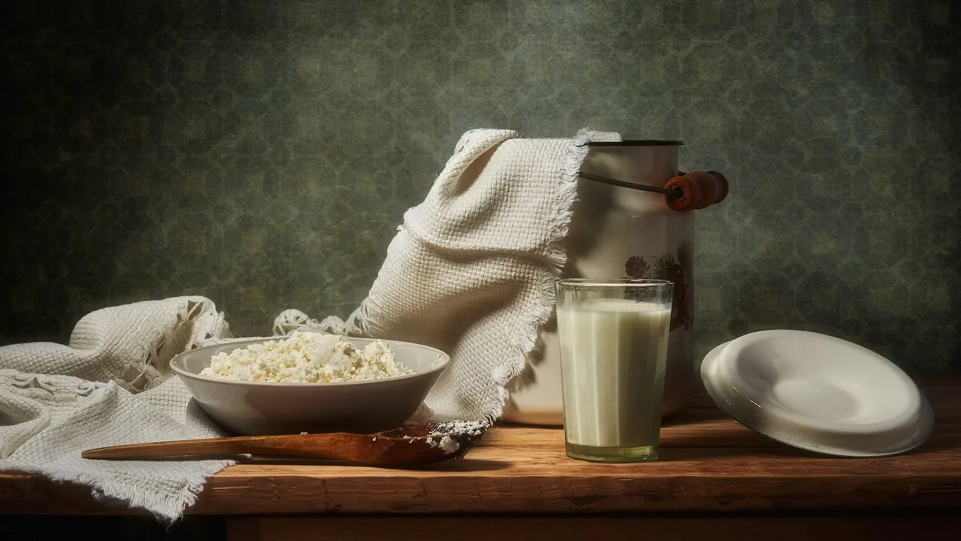 Kefir grains in a jar of milk, showing the fermentation process that produces the 30+ strains of bacteria and yeasts behind kefir benefits for gut health.
